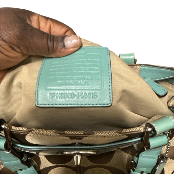 Coach Vintage Signature Hampton Canvas Jacquard Satchel Shoulder Bag - Picture 3 of 13